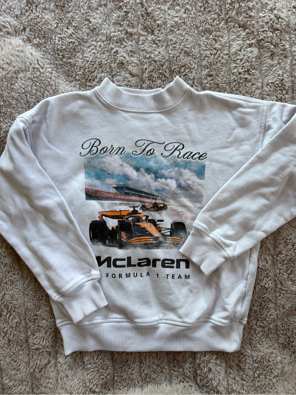 Abercrombie Kids McLaren Formula 1 Born to Race Sweatshirt 7/8